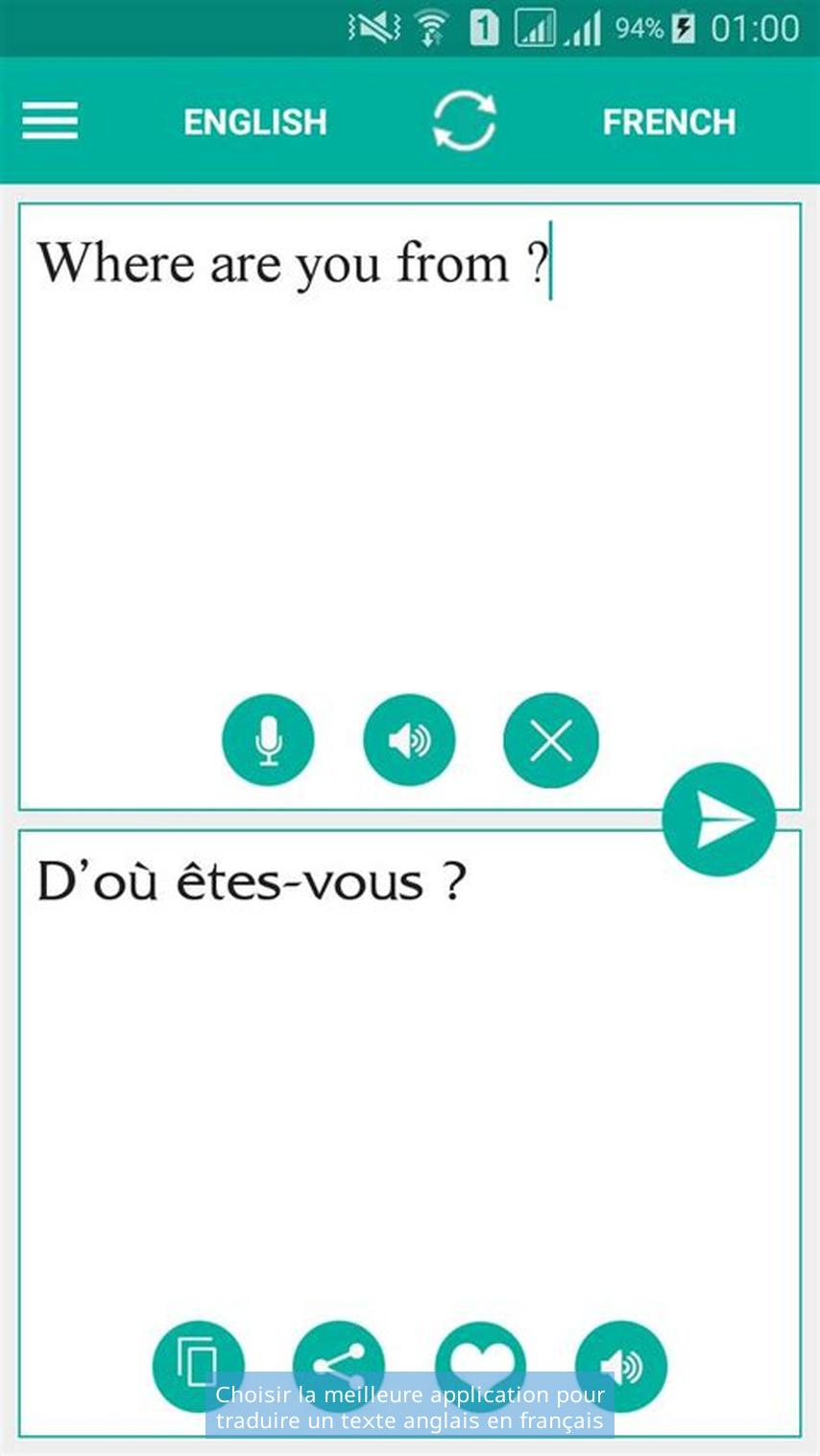 Choisir la meilleure application pour traduire un texte anglais en français